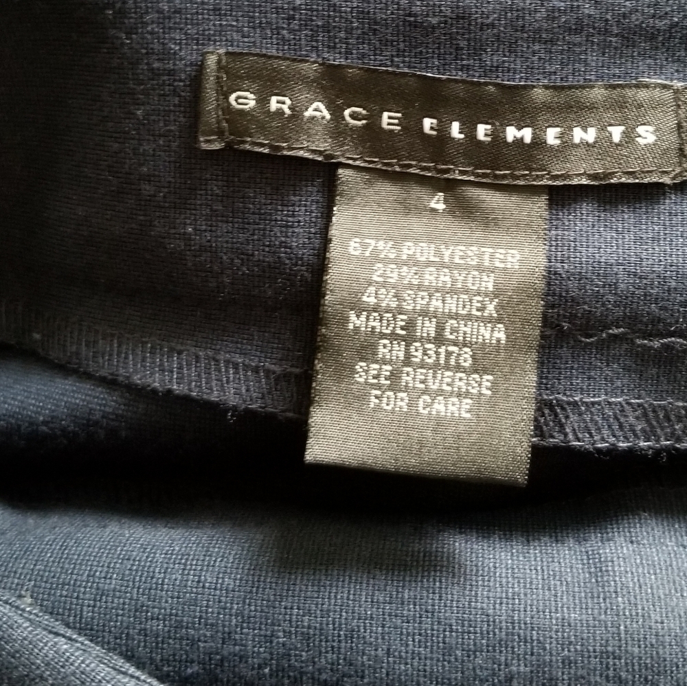 Grace Elements Side Zip Navy Skirt - image 4